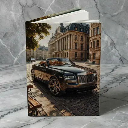 Rolls Royce Dawn Parked European Cobblestone Street