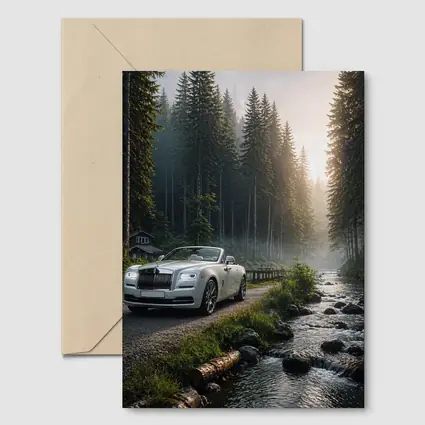 Rolls Royce Dawn White Forest Road