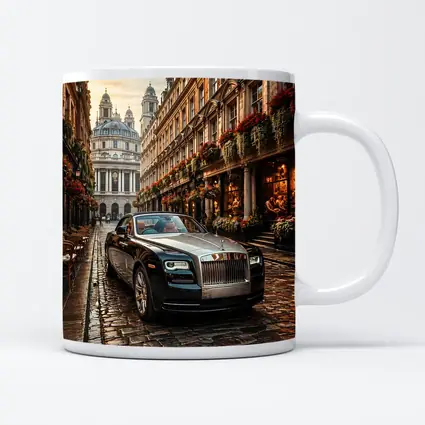 Rolls Royce Dawn Parked on London Cobblestone Street