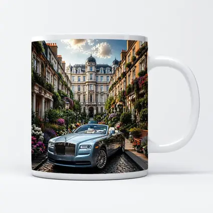Rolls Royce Dawn On London Cobblestone Street