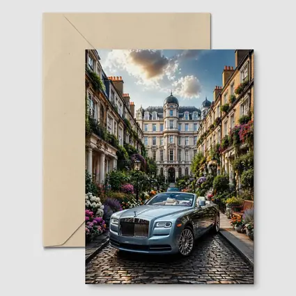 Rolls Royce Dawn On London Cobblestone Street
