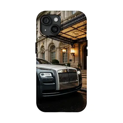 Rolls Royce Ghost Outside Luxury Hotel Entrance