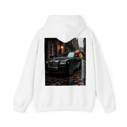 Rolls Royce Ghost Rainy Cobblestone Street