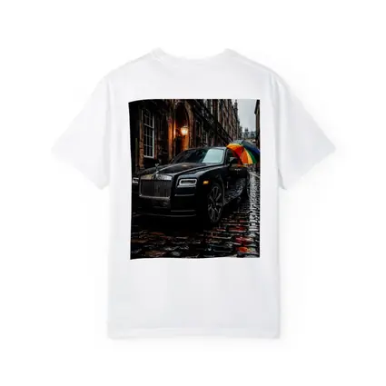 Rolls Royce Ghost Rainy Cobblestone Street