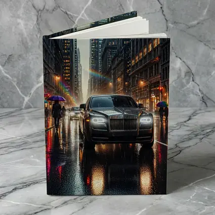 Rolls Royce Ghost Rainy City Street Night