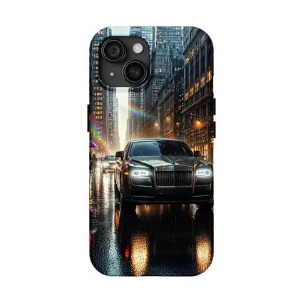 Rolls Royce Ghost Rainy City Street Night