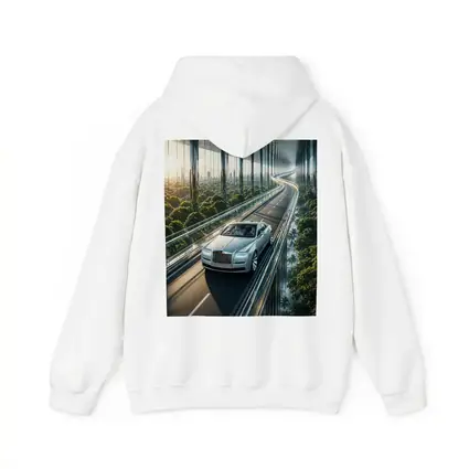 Rolls Royce Ghost Cruising Futuristic Forest Highway