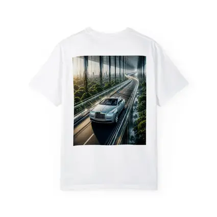 Rolls Royce Ghost Cruising Futuristic Forest Highway