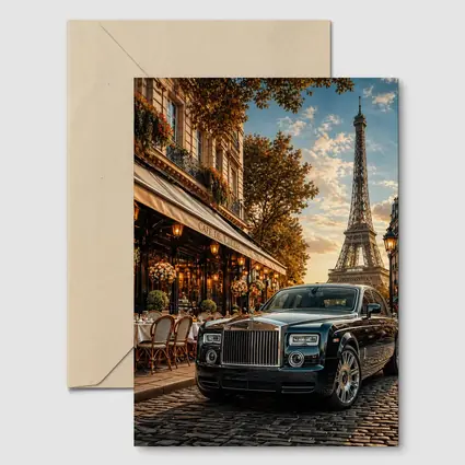 Rolls Royce Phantom Parked Paris Eiffel Tower