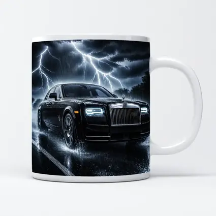 Rolls Royce Phantom Black Stormy Night Drive