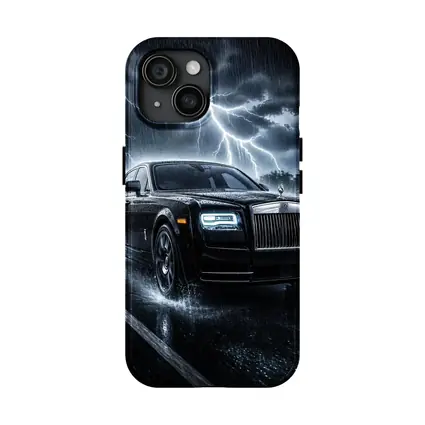 Rolls Royce Phantom Black Stormy Night Drive