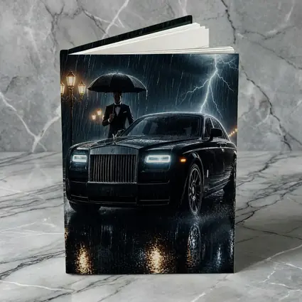 Rolls Royce Phantom Black Rainy Night Storm