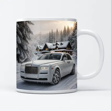Rolls Royce Phantom White Winter Snow Forest