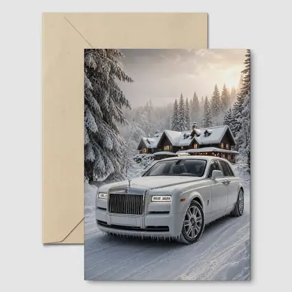 Rolls Royce Phantom White Winter Snow Forest