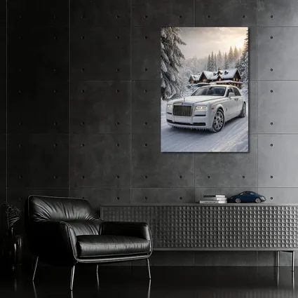 Rolls Royce Phantom White Winter Snow Forest