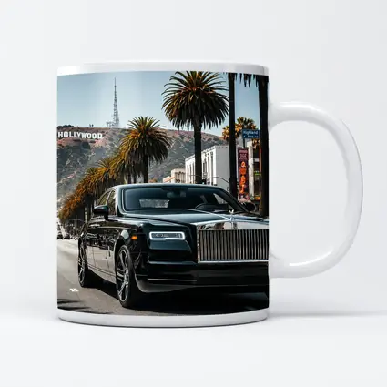 Rolls Royce Ghost Black Hollywood Boulevard Los Angeles