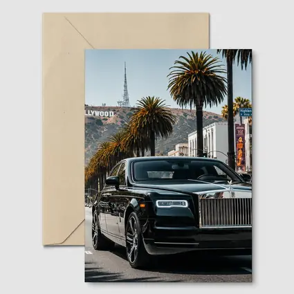 Rolls Royce Ghost Black Hollywood Boulevard Los Angeles