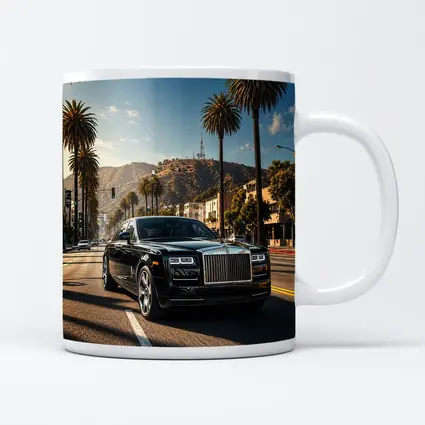 Rolls Royce Phantom Cruising Los Angeles Street