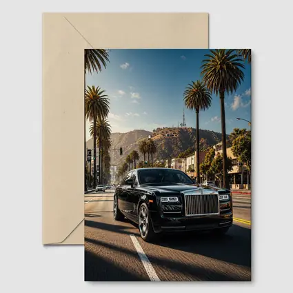 Rolls Royce Phantom Cruising Los Angeles Street