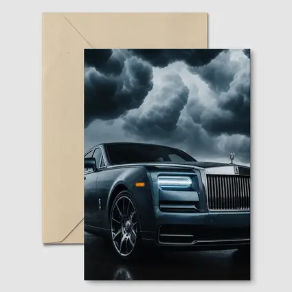 Rolls Royce Phantom Under Dark Stormy Skies