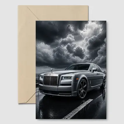 Rolls Royce Phantom Under Stormy Dark Skies