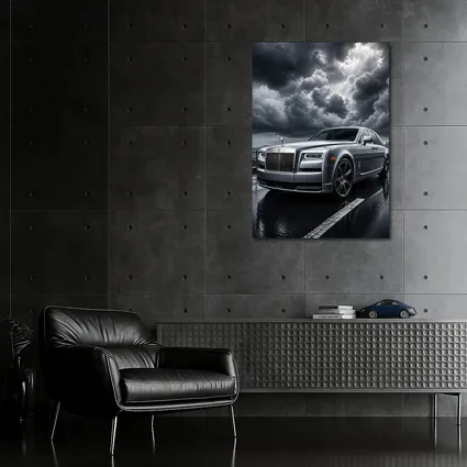 Rolls Royce Phantom Under Stormy Dark Skies
