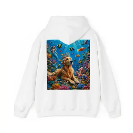 Golden Retriever King Underwater Coral Reef Fantasy