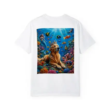 Golden Retriever King Underwater Coral Reef Fantasy