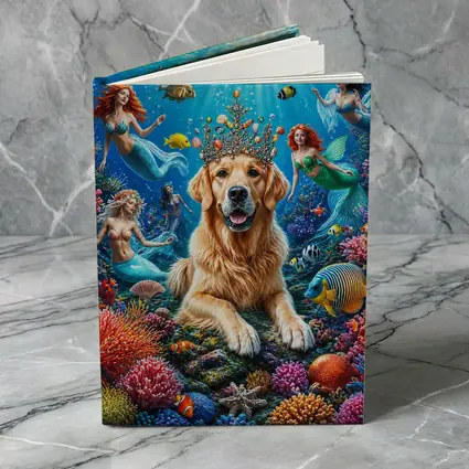 Golden Retriever King Underwater Mermaid Fantasy