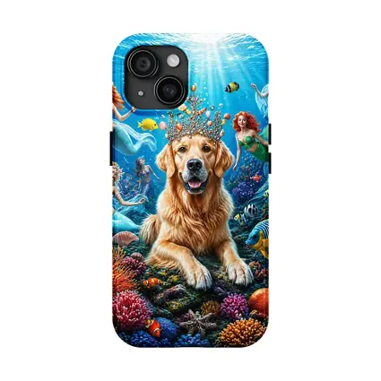 Golden Retriever King Underwater Mermaid Fantasy