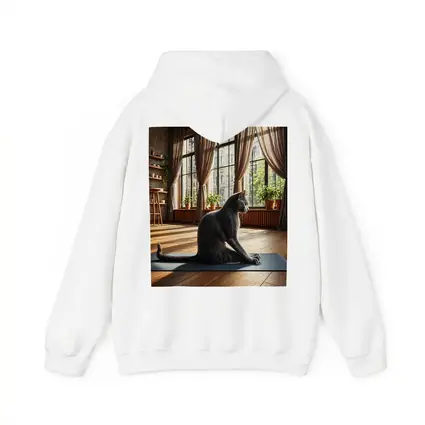 Russian Blue Cat Sitting on Yoga Mat