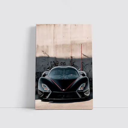 SSC North America Supercar Black Concrete Wall