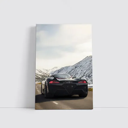 SSC Tuatara Supercar Snowy Mountain Road