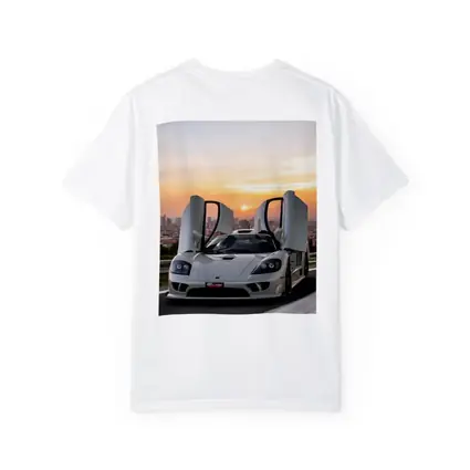 Saleen S7 White Supercar City Sunset