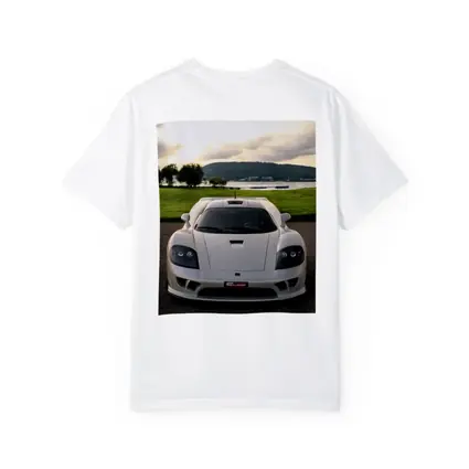Saleen S7 White Supercar Lake Backdrop
