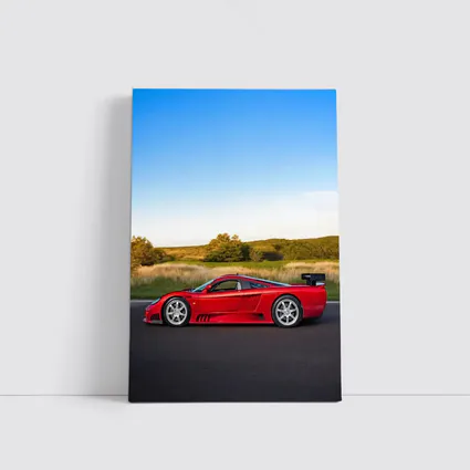 Saleen S7 Red Supercar Open Road Sunset