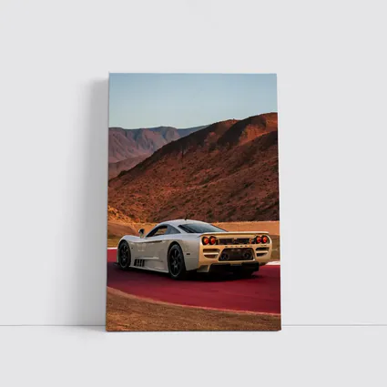 Saleen S7 Supercar On Red Racetrack