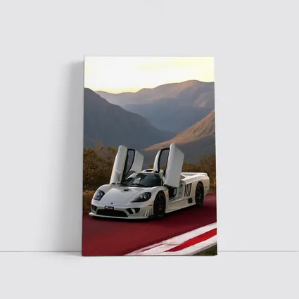 Saleen S7 White Supercar Mountain Backdrop
