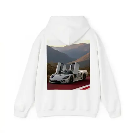 Saleen S7 White Supercar Mountain Backdrop