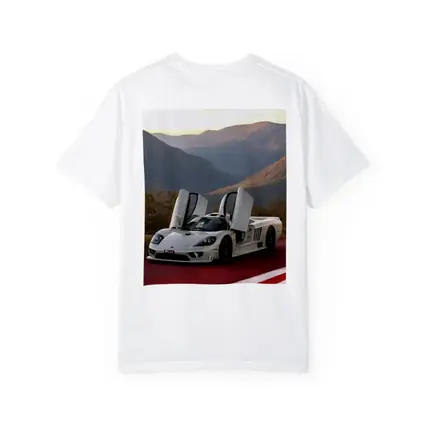 Saleen S7 White Supercar Mountain Backdrop