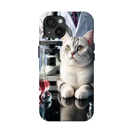 British Shorthair Cat Science Laboratory Setting