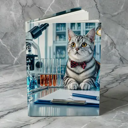American Shorthair Cat Scientist Laboratory Setting