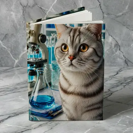 American Shorthair Cat Science Laboratory Setting