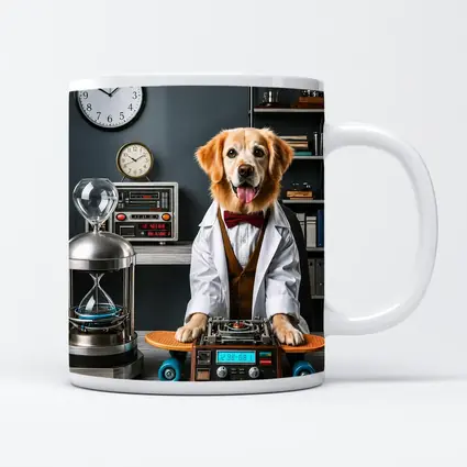 Golden Retriever Scientist Dog Laboratory Setting