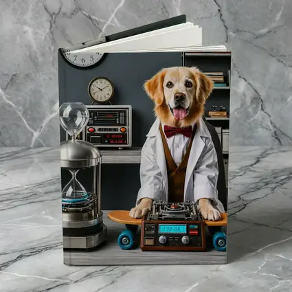 Golden Retriever Scientist Dog Laboratory Setting