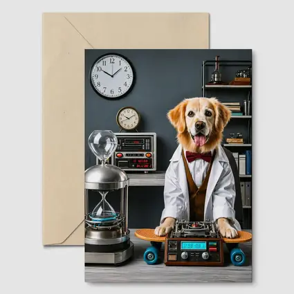 Golden Retriever Scientist Dog Laboratory Setting