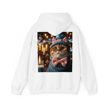 Scottish Fold Cat Wizard Hat Candles Magic