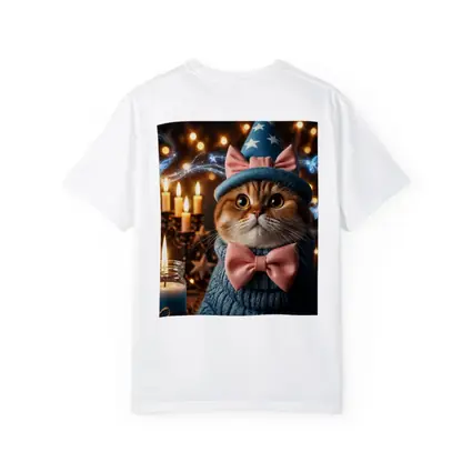 Scottish Fold Cat Wizard Hat Candles Magic