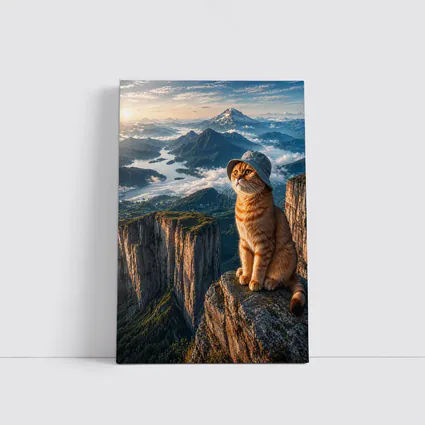 Scottish Fold Cat Mountain Summit Scenic View