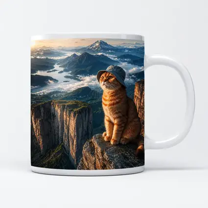 Scottish Fold Cat Mountain Summit Scenic View